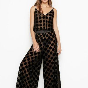 Victoria Secret Sheer Black Dot Set
